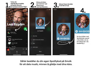 Spotifykod på nyckelring (bifoga kod/bild :)) 9x40 mm - Smolk Sweden