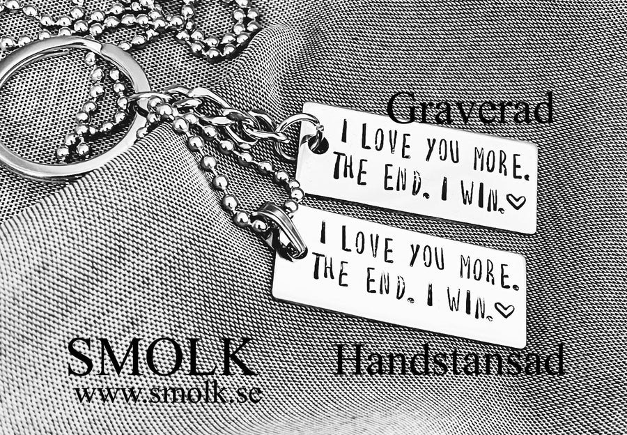 I LOVE YOU MORE. THE END. I WIN. ❤️ (halsband) - Smolk Sweden