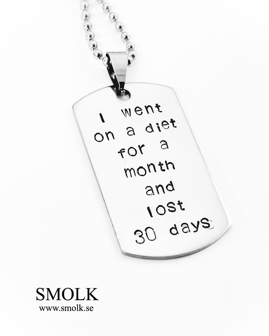I went on a diet for a month and lost 30 days - Smolk Sweden